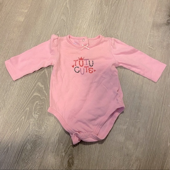 Garanimals & Small Wonders baby girl long sleeved pink onesies 2 pack size 3-6M - Picture 7 of 8